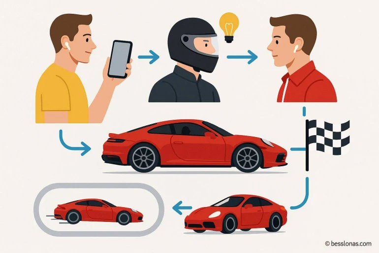 Processus de conduite et course automobile