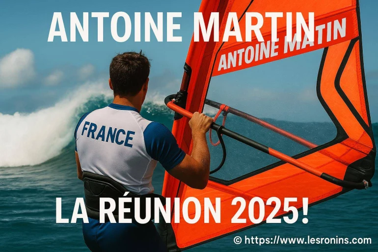 Vidéo d'antoine martin à la réunion en 2025, vagues et windsurf
