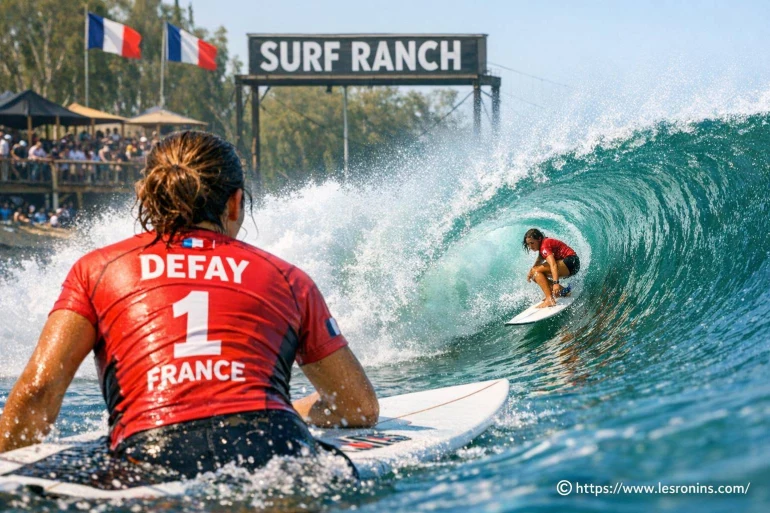 La française johanne defay défend son titre au surf ranch