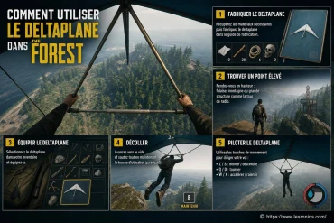 Comment utiliser le deltaplane dans The Forest pour des vols inoubliables ?