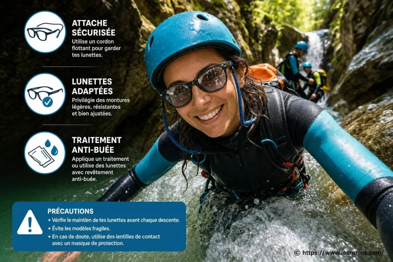 Faire du canyoning avec des lunettes : astuces et précautions