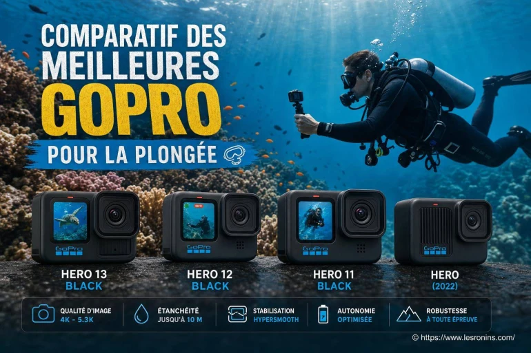 Comparatif des meilleures GoPro pour la plongée