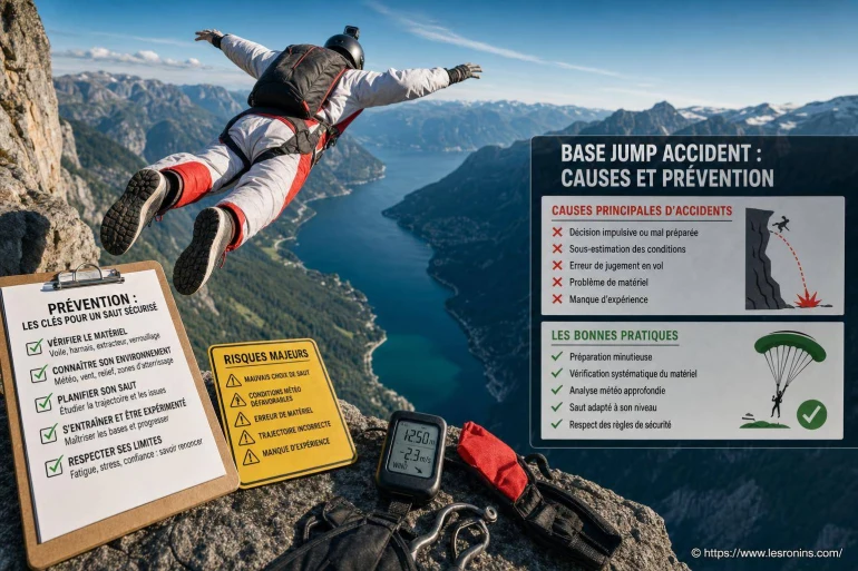 Base jump accident : causes et prévention pour sauter en sécurité