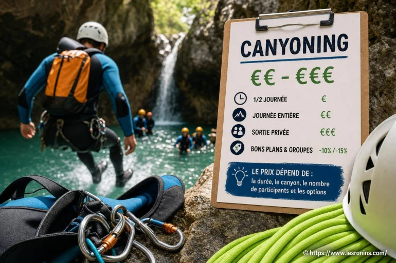 Quel est le prix d’une activité canyoning ?