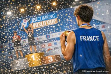 Troisième podium consécutif pour Mejdi Schalck en coupe du monde d'escalade